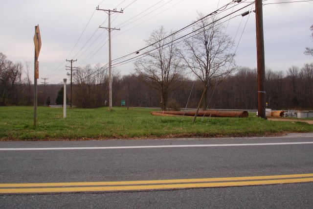 November 2006 before any site development work has started. BGE and Verizon poles have not been relocated.